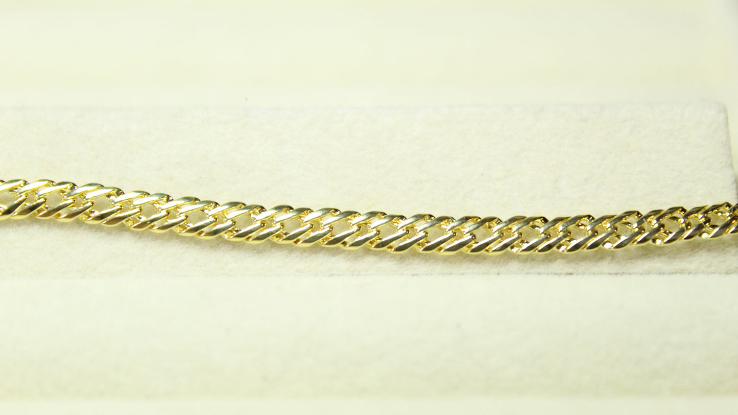 Pulsera Cubana Cruzada 19 cm