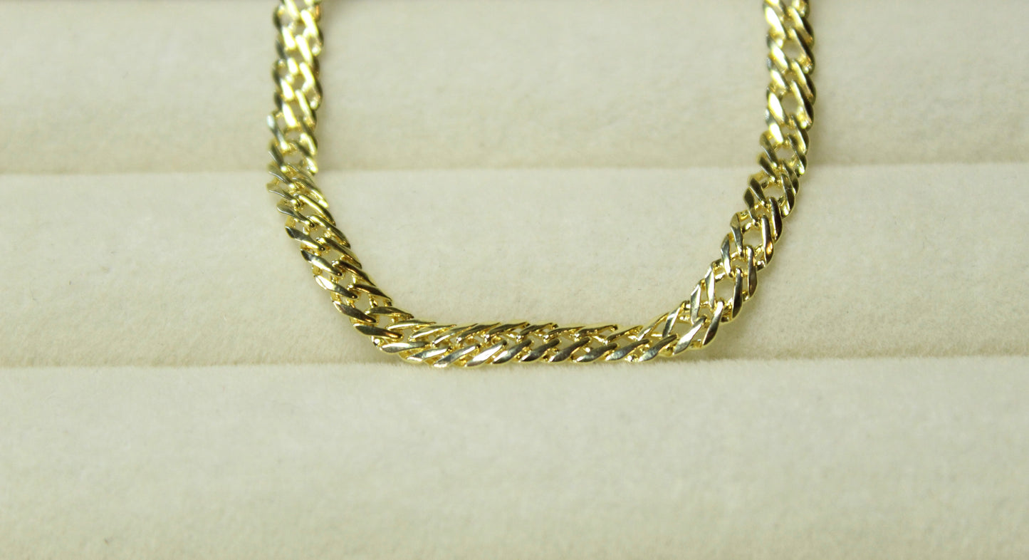 Pulsera Cubana Cruzada 19 cm