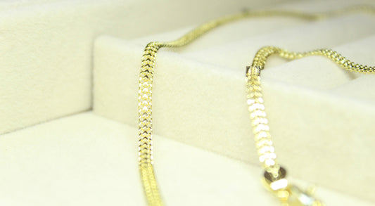 Cadena Tejido Serpiente Delgada 60 cm
